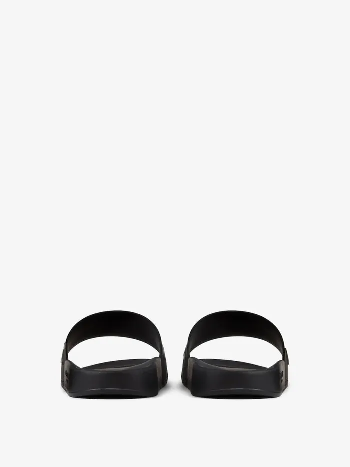 Slide Flat Sandals In Rubber Black Men Givenchy Slides and Sandals