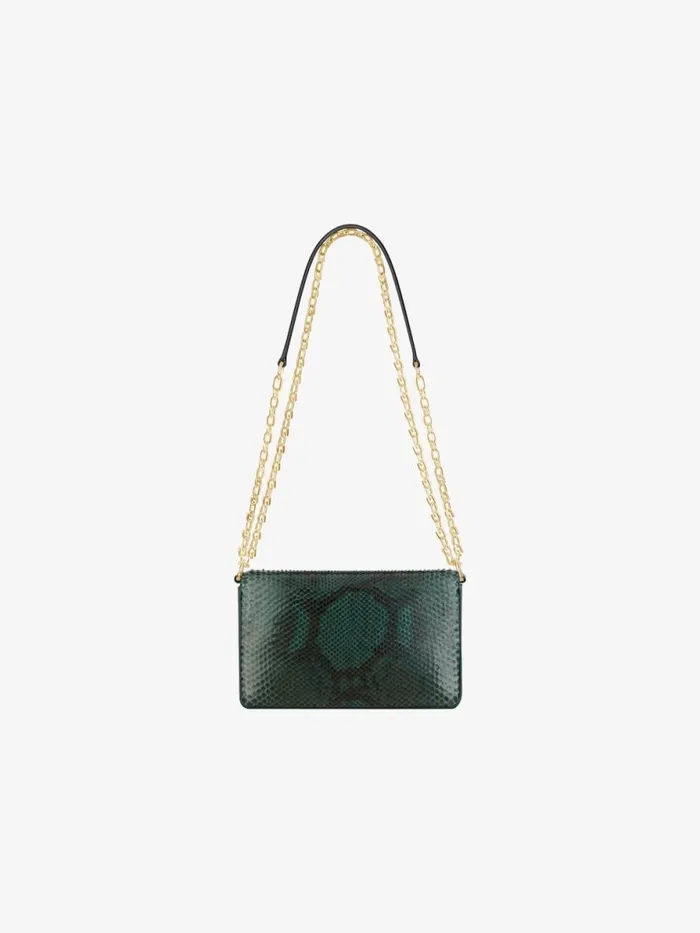 Small 4g Bag In Python With Chain Dark Green Women Givenchy Crossbody Bags