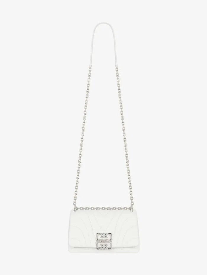 Small 4g Soft Bag In Quilted Leather Ivory Women Givenchy Shoulder Bags