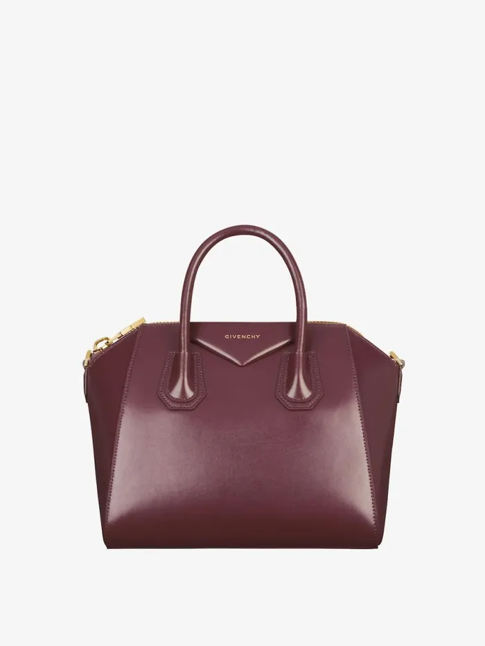 Small Antigona Bag In Box Leather Oxblood Red Women Givenchy Antigona