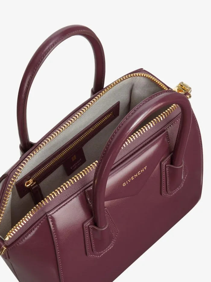Small Antigona Bag In Box Leather Oxblood Red Women Givenchy Antigona
