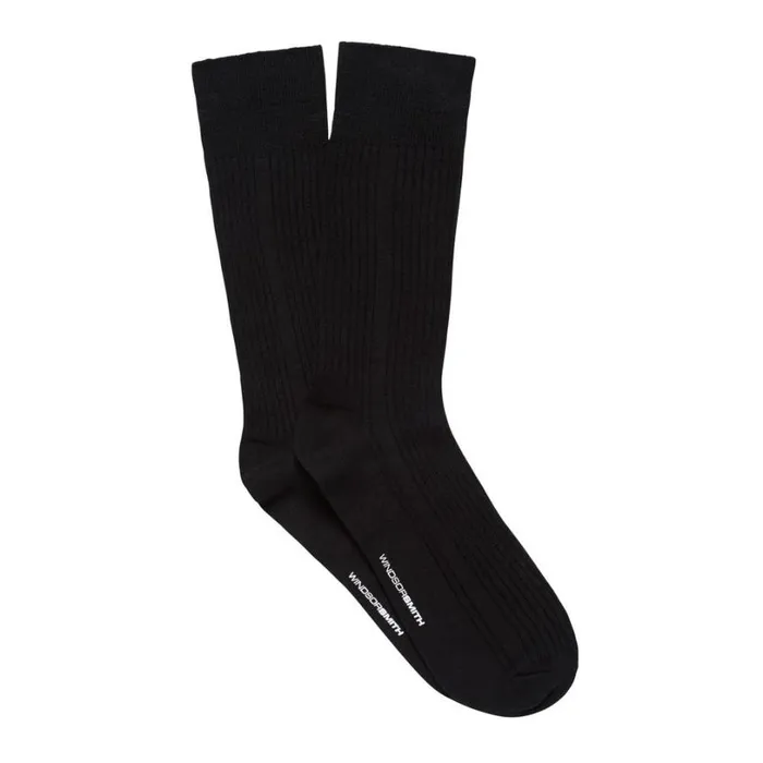 Socks Men Windsor Smith TRUE RIB MEN039S DRESS SOCK BLACK