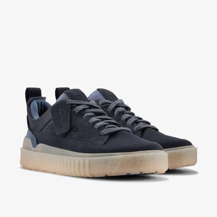 Somerset Lace Navy Suede Men Clarks Sneakers