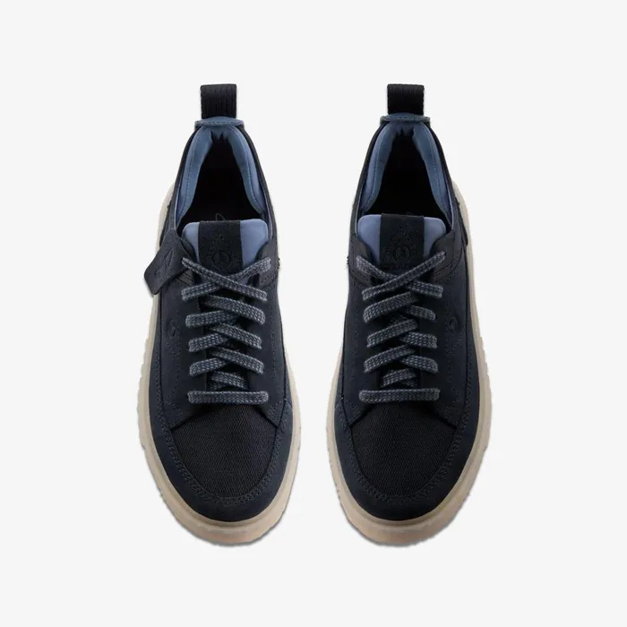 Somerset Lace Navy Suede Men Clarks Sneakers