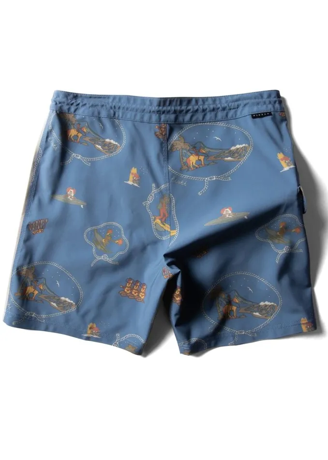 Soren Wavy West 175quot Boardshort Tidal Blue Men Vissla Boardshorts