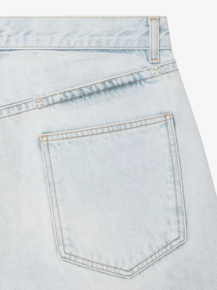 Straight Fit Jeans In Vintage Denim Pale Blue Men Givenchy Pants and Shorts