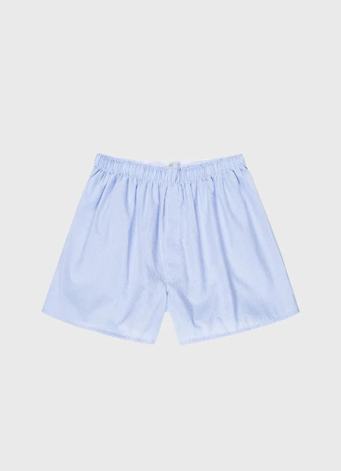 SUNSPEL Boxer Shorts Classic Boxer Shorts Light Blue Micro Gingham 8211 Men