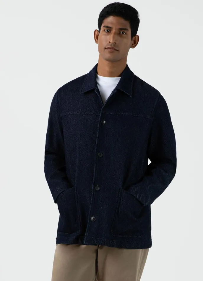 SUNSPEL Jackets and Coats Denim Chore Jacket In Selvedge Denim 8211 Men