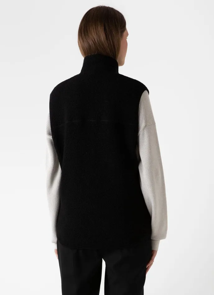 SUNSPEL Jackets and Coats Wool Fleece Vest Black 8211 Women