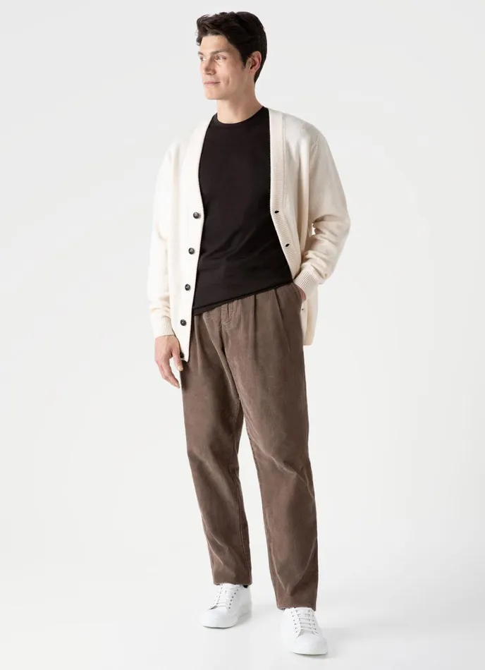 SUNSPEL Knitwear Lambswool Cardigan Ecru 8211 Men
