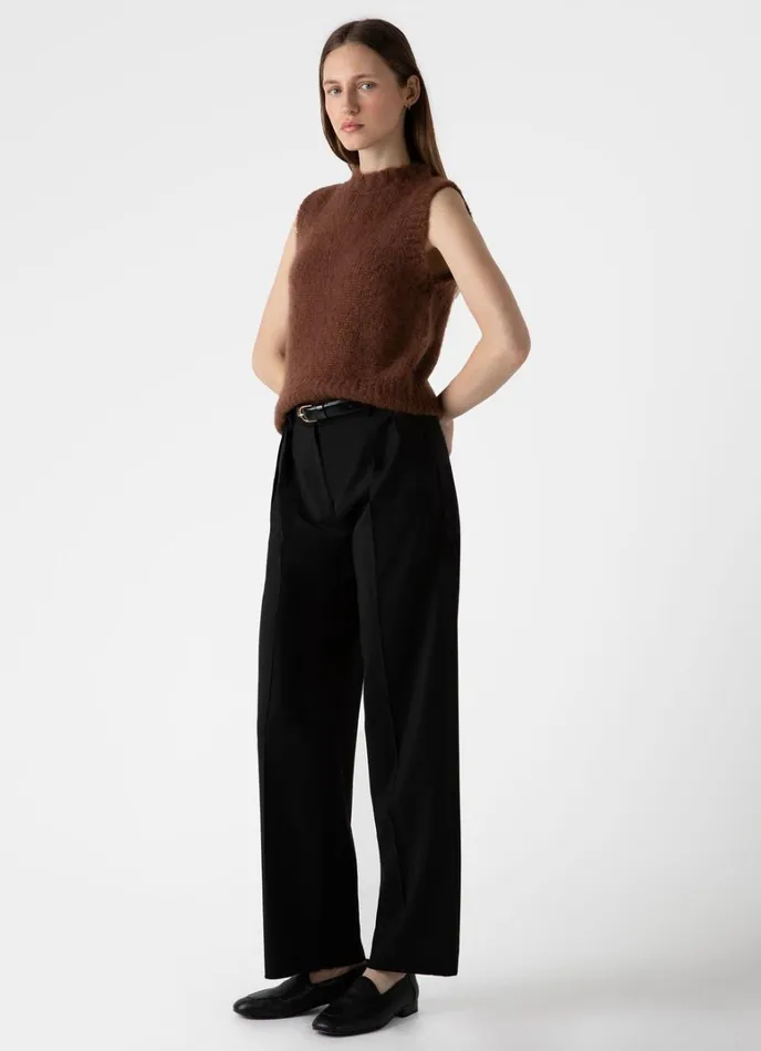SUNSPEL Knitwear Mohair Silk Vest Mid Camel 8211 Women