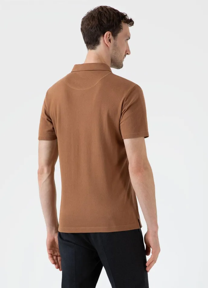 SUNSPEL Polo Shirts Riviera Polo Shirt Dark Camel 8211 Men