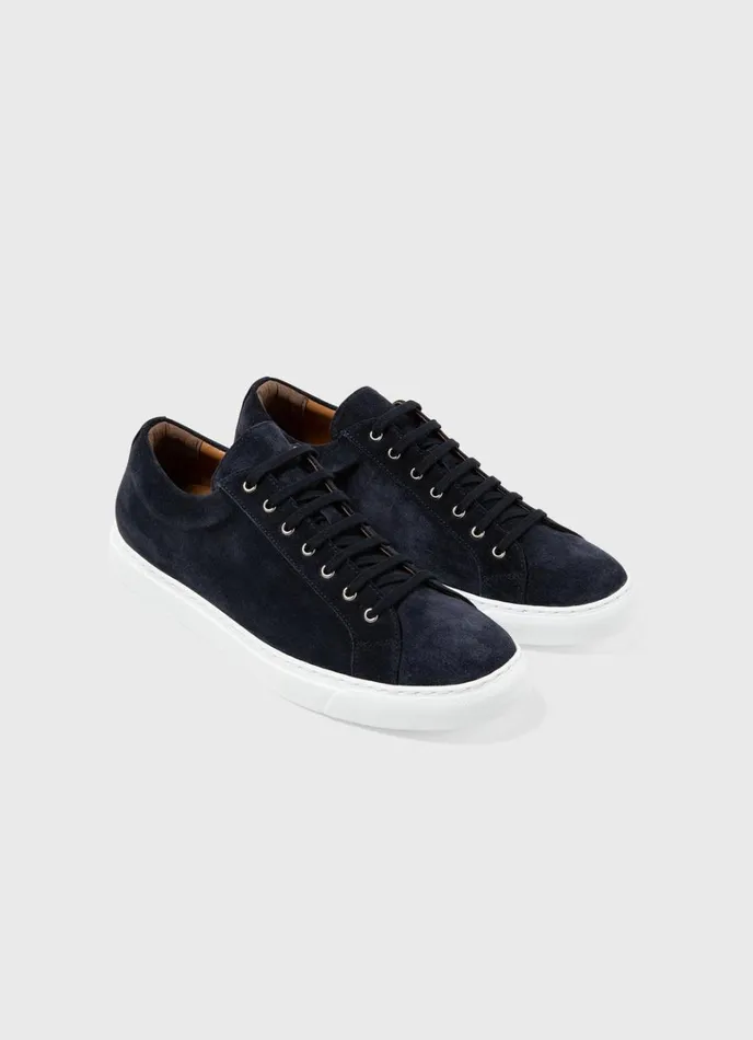 SUNSPEL Shoes Suede Tennis Shoe Navy 8211 Men