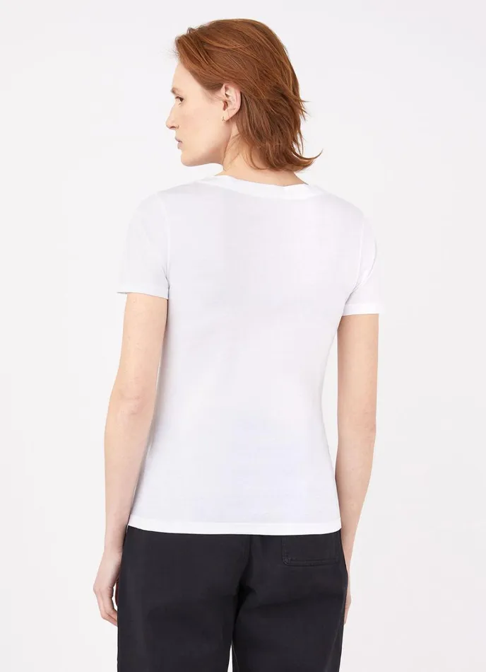 SUNSPEL Tshirts and Tops Vneck Tshirt White 8211 Women
