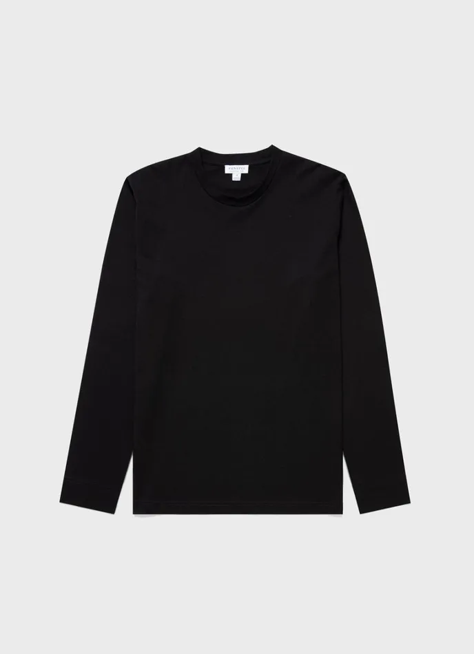 SUNSPEL Tshirts Long Sleeve Riviera Midweight Tshirt Black 8211 Men