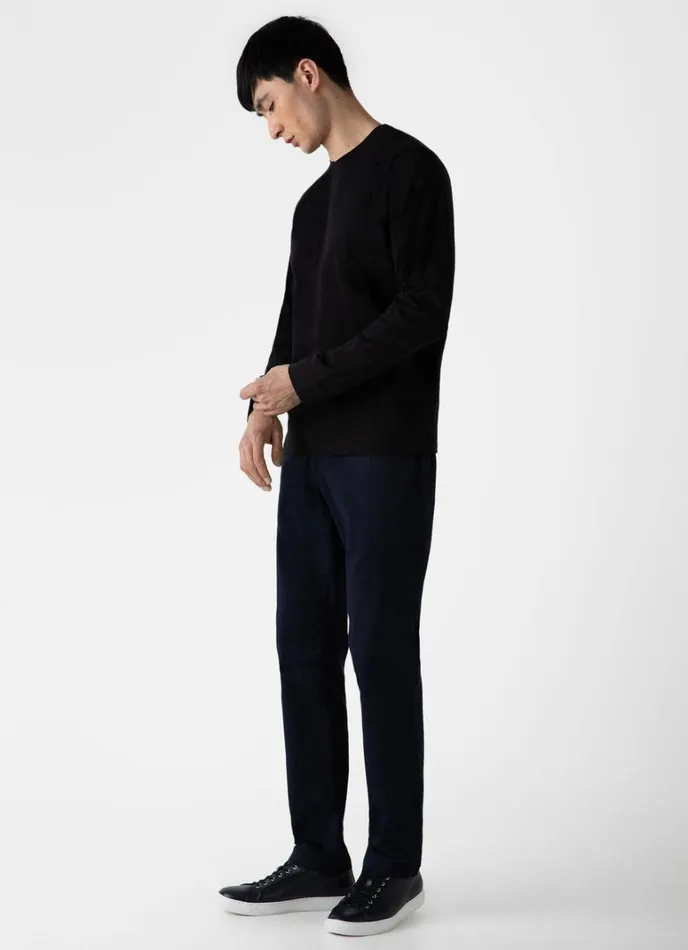 SUNSPEL Tshirts Long Sleeve Riviera Midweight Tshirt Black 8211 Men