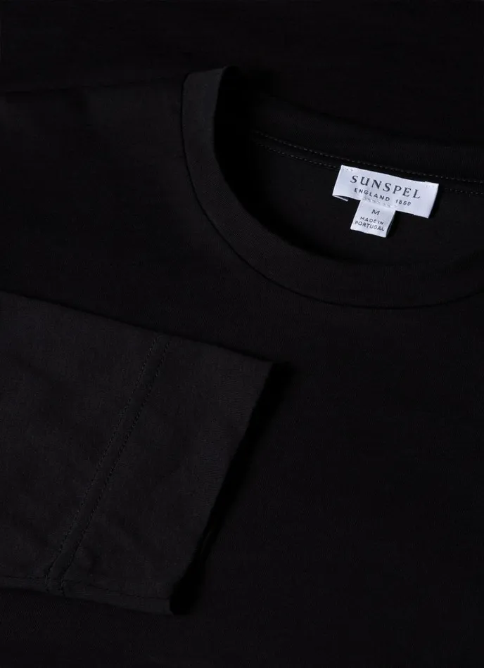 SUNSPEL Tshirts Long Sleeve Riviera Midweight Tshirt Black 8211 Men