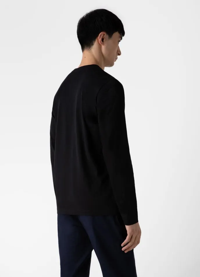 SUNSPEL Tshirts Long Sleeve Riviera Midweight Tshirt Black 8211 Men