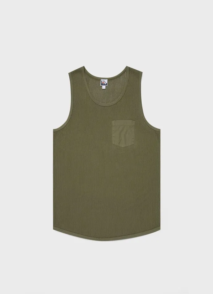 SUNSPEL Tshirts X Nigel Cabourn Mesh Vest Army Green 8211 Men