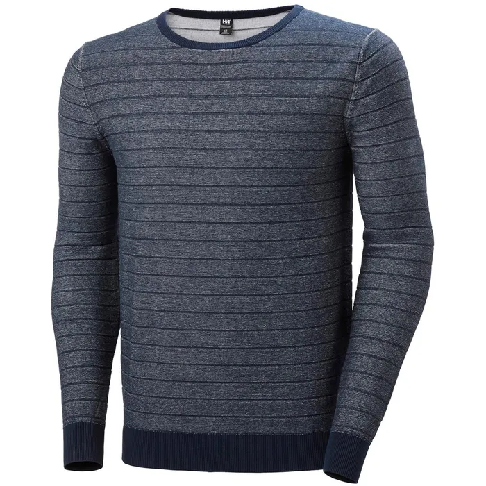 Sweaters Men Helly Hansen FJORD SUMMER KNIT 597 Navywhite