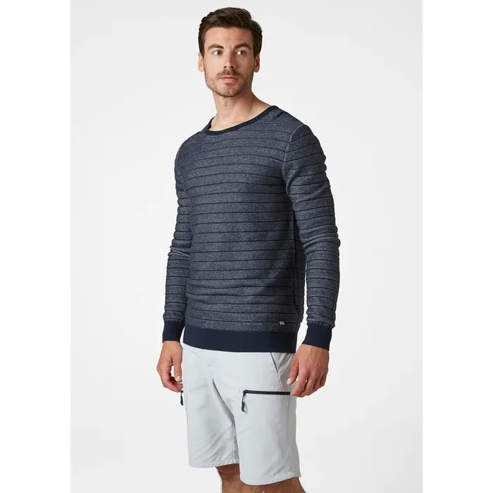 Sweaters Men Helly Hansen FJORD SUMMER KNIT 597 Navywhite