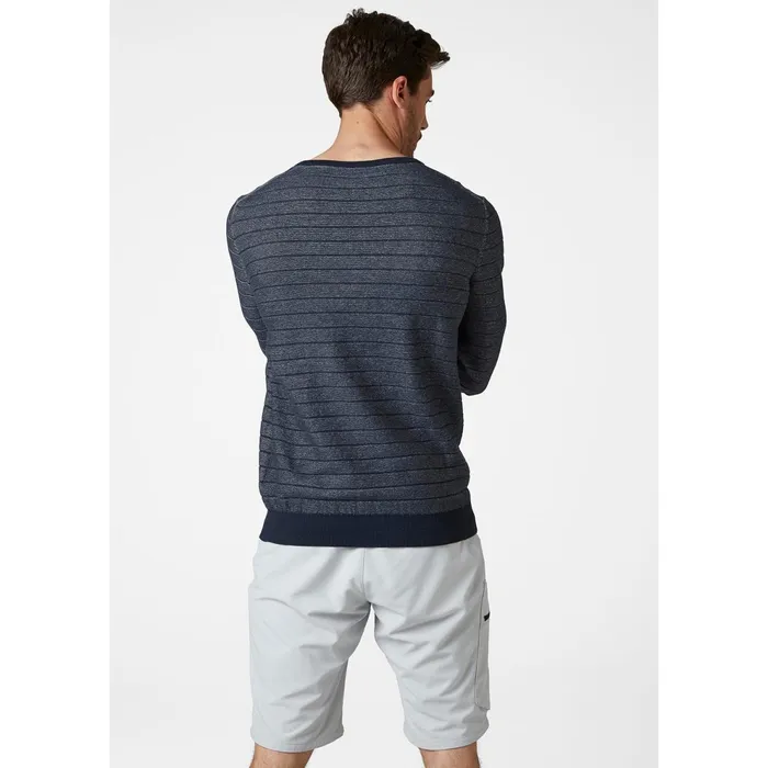 Sweaters Men Helly Hansen FJORD SUMMER KNIT 597 Navywhite