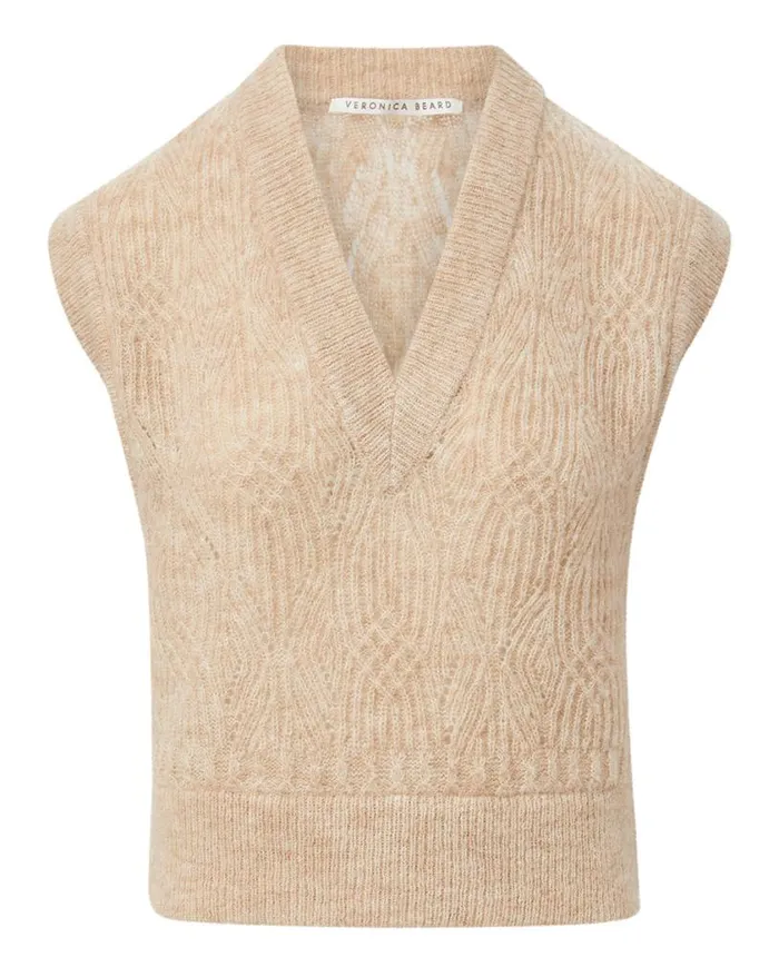 Sweaters Shop Veronica Beard Arida Knit Vest Blue