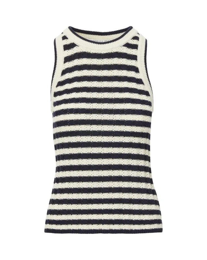 Sweaters Shop Veronica Beard Jerrel Knit Tank Navywhite