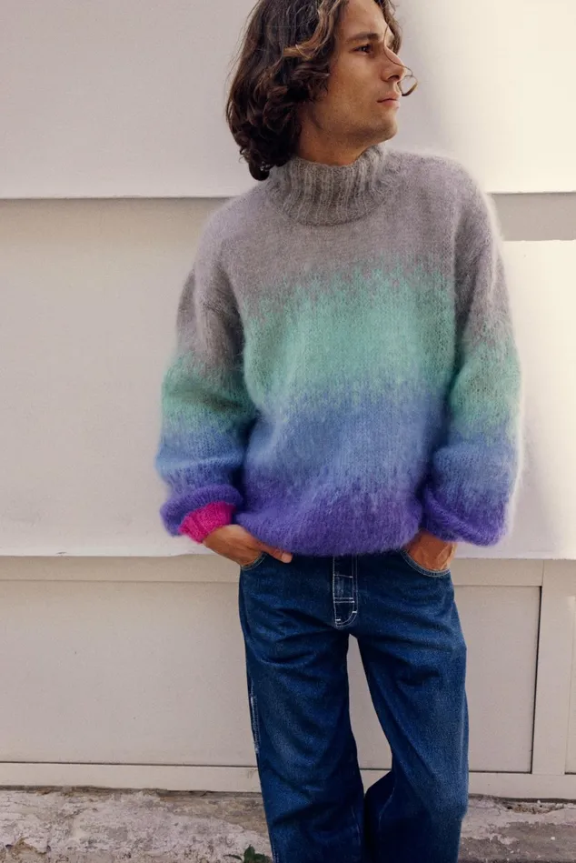 Sweaters Women Rose Carmine SWEATER HNECK TIEandDYE GREY