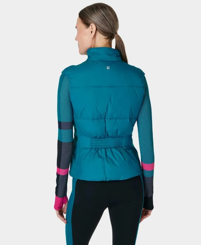 Sweaty Betty Accelerate Elite Running Vest Reef Teal Blue Clothing