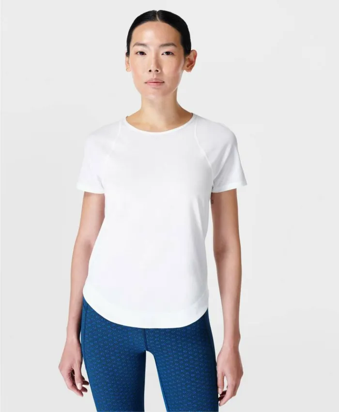 Sweaty Betty Breathe Easy Running Tee White Clothing TShirts