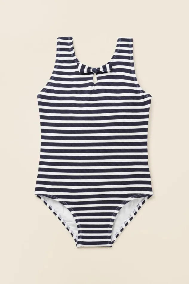 Swimwear Girl Seed Heritage Stripe Bather Midnight Stripe