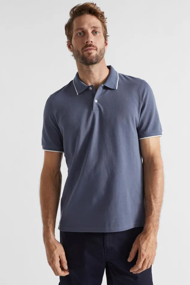 TShirts and Sweaters Man Seed Heritage Core Polo Steel Blue