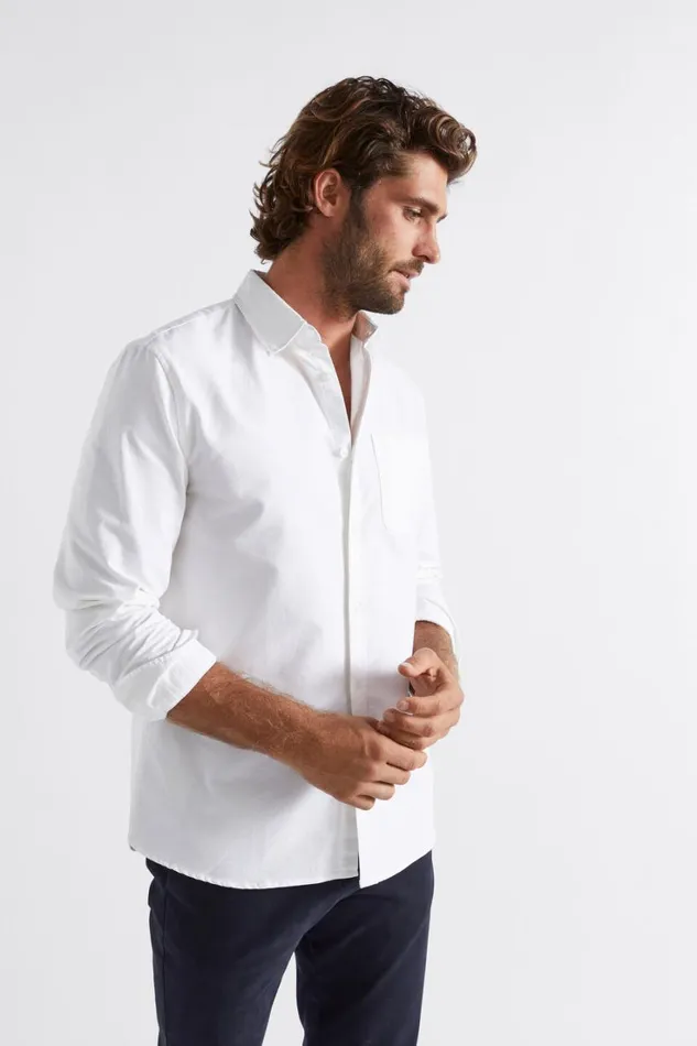 TShirts and Sweaters Man Seed Heritage Oxford Shirt Vintage White