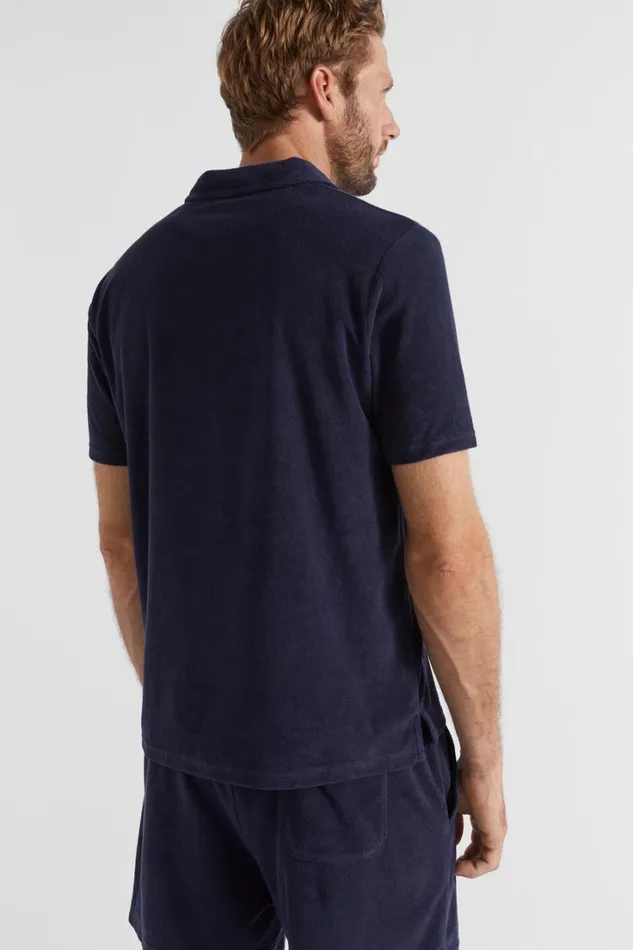 TShirts and Sweaters Man Seed Heritage Terry Polo Midnight Blue