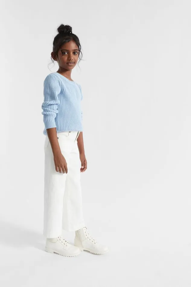 TShirts and Tops Girl Seed Heritage Rib Knit Sweater Pale Blue