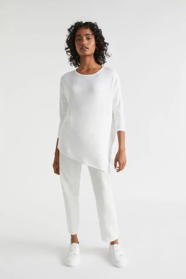 TShirts and Tops Woman Seed Heritage Core Asymmetrical Top Whisper White