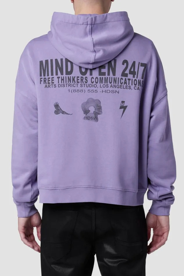 Tops and Sweaters Men Hudson Jeans Crop Hoodie Violet Minds Tops and Sweaters Men Hudson Jeans Crop Hoodie Violet Minds
