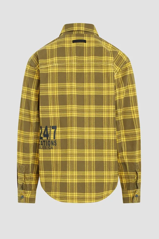 Tops and Sweaters Men Hudson Jeans Long Sleeve Button Up Shirt Lemon