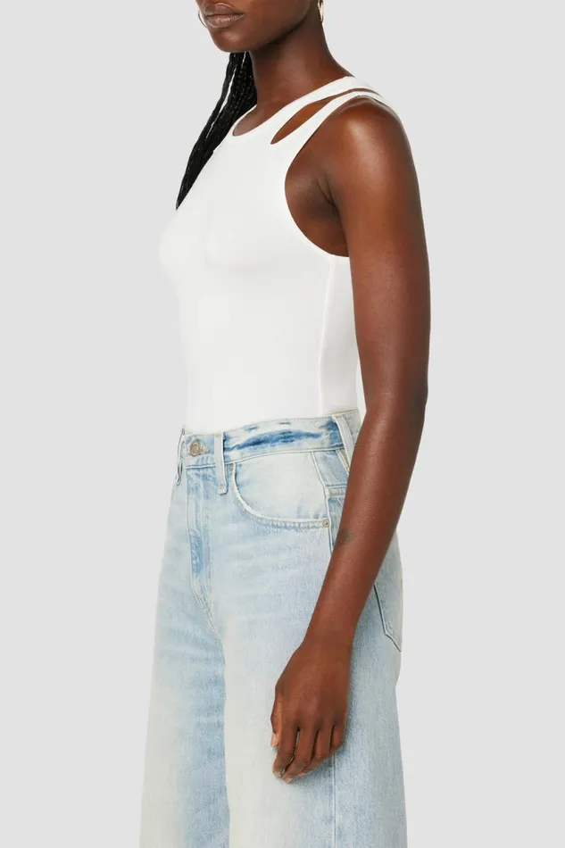 Tops and Sweaters Women Hudson Jeans Cut Out Bodysuit Ivory Tops and Sweaters Women Hudson Jeans Cut Out Bodysuit Ivory