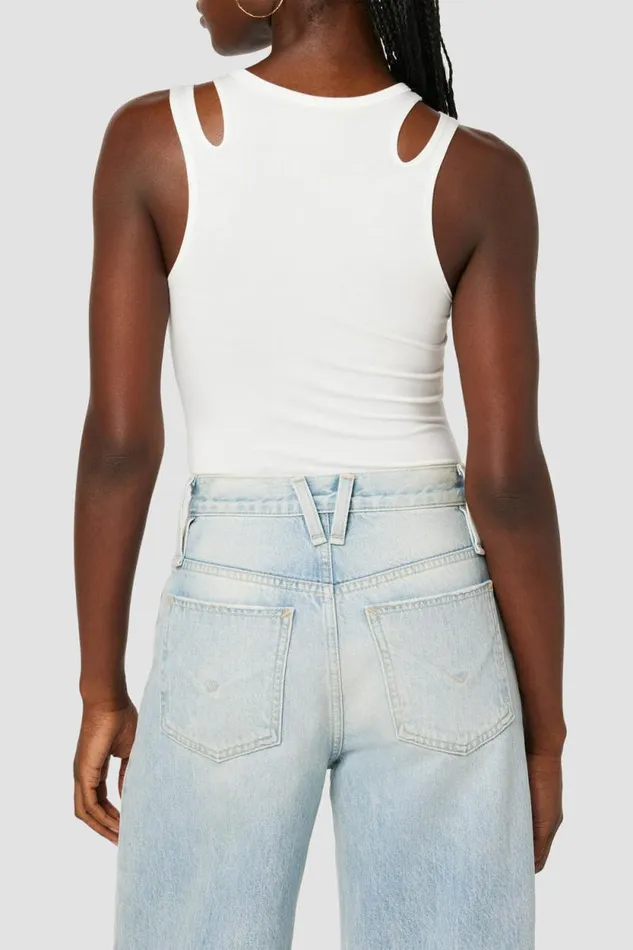 Tops and Sweaters Women Hudson Jeans Cut Out Bodysuit Ivory Tops and Sweaters Women Hudson Jeans Cut Out Bodysuit Ivory