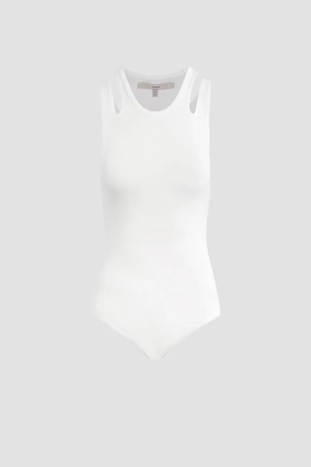 Tops and Sweaters Women Hudson Jeans Cut Out Bodysuit Ivory Tops and Sweaters Women Hudson Jeans Cut Out Bodysuit Ivory