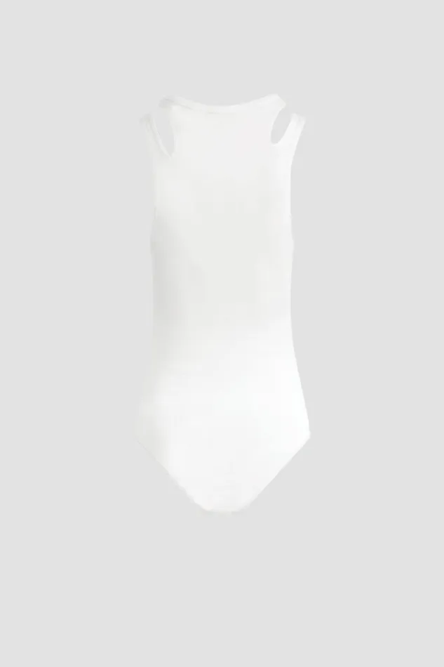 Tops and Sweaters Women Hudson Jeans Cut Out Bodysuit Ivory Tops and Sweaters Women Hudson Jeans Cut Out Bodysuit Ivory