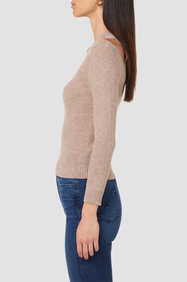 Tops and Sweaters Women Hudson Jeans Cut Out Long Sleeve Sweater Oatmeal Tops and Sweaters Women Hudson Jeans Cut Out Long Sleeve Sweater Oatmeal