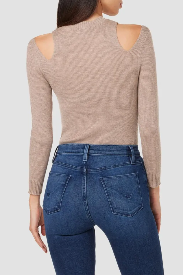 Tops and Sweaters Women Hudson Jeans Cut Out Long Sleeve Sweater Oatmeal Tops and Sweaters Women Hudson Jeans Cut Out Long Sleeve Sweater Oatmeal