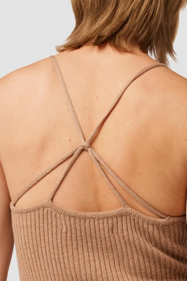 Tops and Sweaters Women Hudson Jeans Knot Back Sweater Tank Camel Tops and Sweaters Women Hudson Jeans Knot Back Sweater Tank Camel