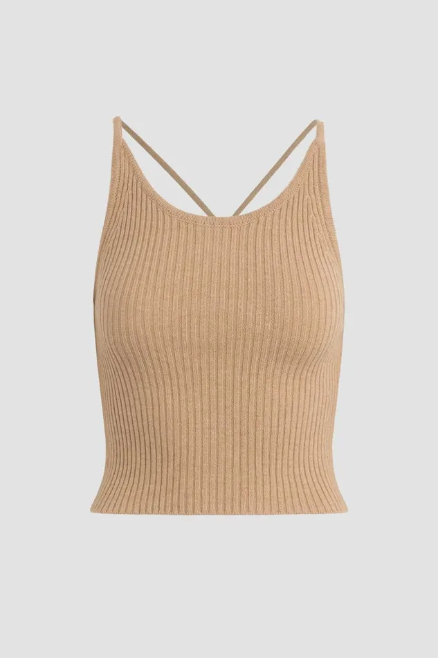 Tops and Sweaters Women Hudson Jeans Knot Back Sweater Tank Camel Tops and Sweaters Women Hudson Jeans Knot Back Sweater Tank Camel