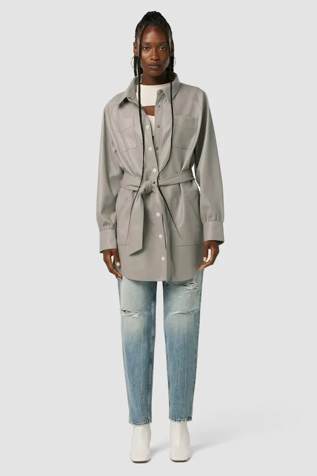 Tops and Sweaters Women Hudson Jeans Oversized Shirt Dress Moonrock Tops and Sweaters Women Hudson Jeans Oversized Shirt Dress Moonrock