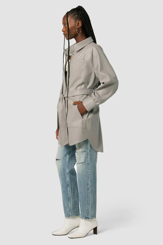 Tops and Sweaters Women Hudson Jeans Oversized Shirt Dress Moonrock Tops and Sweaters Women Hudson Jeans Oversized Shirt Dress Moonrock