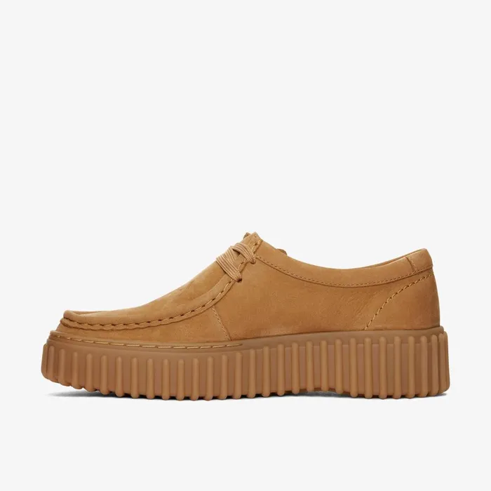 Torhill Bee Light Tan Nubuck Women Clarks Platforms